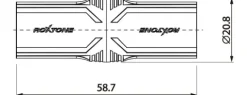 Roxtone wtyk RA3XMM, 3 pinowy wtyk XLR męski