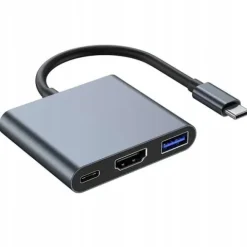 ROZDZIELACZ ADAPTER HUB HDMI TYPE-C DO MACBOOK AIR PRO 13 14 15 16 M1 M2 M3