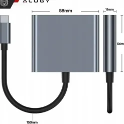 ROZDZIELACZ ADAPTER HUB HDMI TYPE-C DO MACBOOK AIR PRO 13 14 15 16 M1 M2 M3