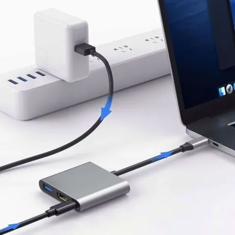 ROZDZIELACZ ADAPTER HUB HDMI TYPE-C DO MACBOOK AIR PRO 13 14 15 16 M1 M2 M3