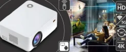 RZUTNIK PROJEKTOR SMART TV WIFI FULL HD 4K 9000lm LCD LED BLUETOOTH ANDROID