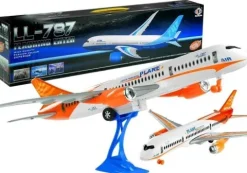 Samolot Pasażerski Biały Friction Podstawka 65 cm
