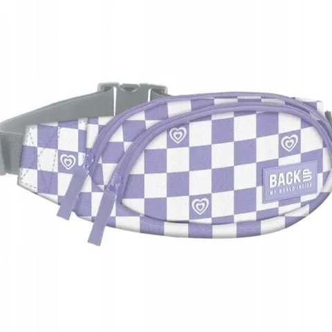 SASZETKA NERKA BackUP NA PAS TORBA SZACHOWNICA FIOLET KRATA KRATKA TBB6A29