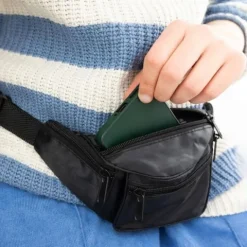 Saszetka nerka czarna VERGIONIC biodrówka torebka na telefon 8148
