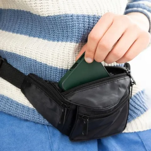 Saszetka nerka czarna VERGIONIC biodrówka torebka na telefon 8148