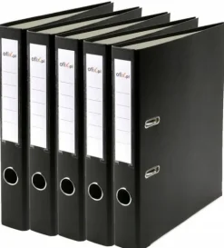 SEGREGATOR A4 50mm WZMOCNIONY OKUTY CZARNY x 5 szt