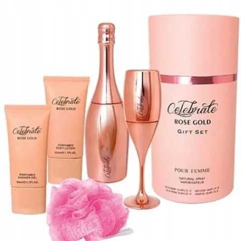 Sellion - zestaw upominkowy kosmetyków Celebrate Rose Gold w pudełku 5el.