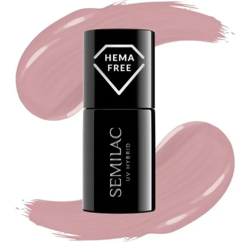 SEMILAC Lakier hybrydowy 586 Dirty Rose Nude 7ml