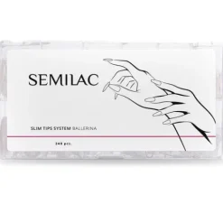 SEMILAC SLIM Tips system cienkie tipsy do paznokci 240 sztuk BALLERINA