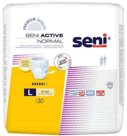 SENI ACTIVE NORMAL L MAJTKI CHŁONNE DLA DOROSŁYCH 30 SZT.
