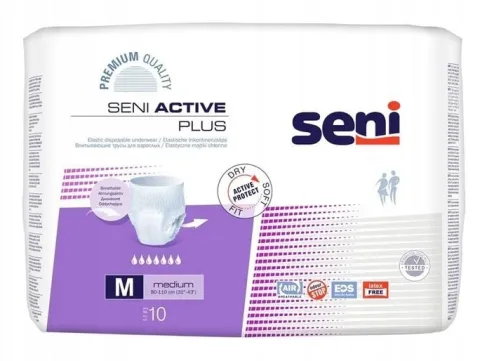 SENI ACTIVE PLUS M MAJTKI CHŁONNE WCIĄGANE DLA DOROSŁYCH 10szt.