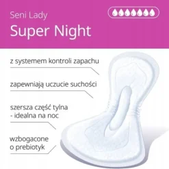 SENI LADY SUPER NIGHT Wkładki urologiczne SENI NA NOC dla kobiet 12szt.