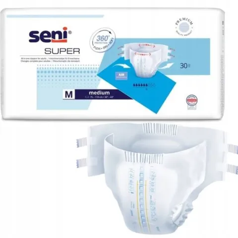 SENI SUPER PIELUCHOMAJTKI DLA DOROSŁYCH M 30SZT. ZAPINANE NA RZEPY
