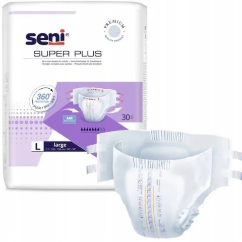 SENI SUPER PLUS PIELUCHOMAJTKI DLA DOROSŁYCH L NA RZEPY 30SZT.