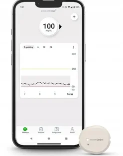Sensor Dexcom ONE+ do Ciągłego Monitorowania Pomiaru Glikemii + Aplikacja