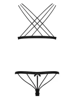 854-SET-1 komplet 2-cz. czarny – od zmierzchu do świtu Obsessive L/XL