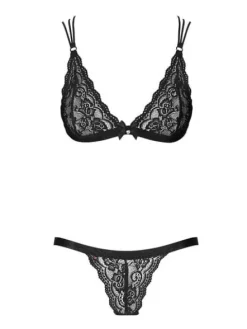 854-SET-1 komplet 2-cz. czarny – od zmierzchu do świtu Obsessive L/XL