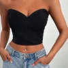 SHEIN CZARNY TOP ODKRYTE PLECY (M)