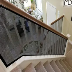 Siatka na balustrady schody balkon ochronna zabezpieczenie 300 cm czarna