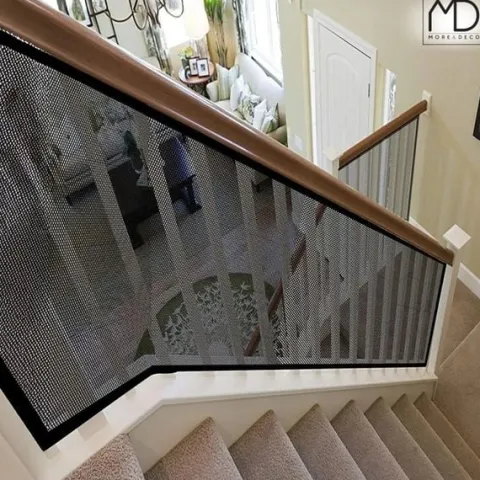 Siatka na balustrady schody balkon ochronna zabezpieczenie 300 cm czarna