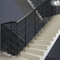 Siatka na balustrady schody balkon ochronna zabezpieczenie 300 cm czarna
