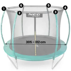 Siatka wewnętrzna do trampolin 312 cm 10ft Neo-Sport