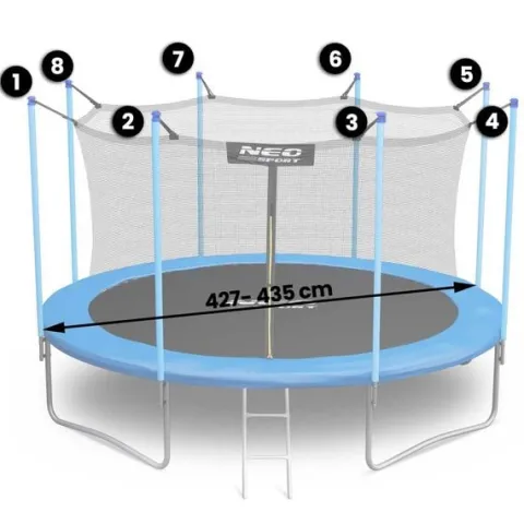 Siatka wewnętrzna do trampolin 435cm 14ft Neo-Sport