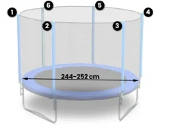 Siatka zewnętrzna do trampolin 183cm 6ft Neo-Sport