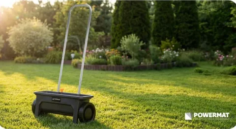 SIEWNIK RĘCZNY REGULOWANY 10 STOPNI SZEROKOŚĆ 46CM 12L DO NASION TRAW OGRÓD