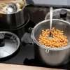 Sitko nierdzewne z rączką 20 cm PRACTICO stal tworzywo szary jasny