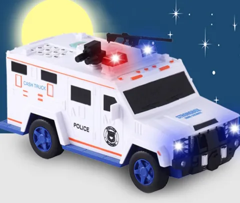 Skarbonka Sejf Dla Dzieci Na Kod Szyfr Samochód Policja Auto