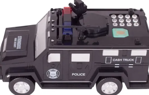 Skarbonka Sejf Dla Dzieci Na Kod Szyfr Samochód Policja Auto