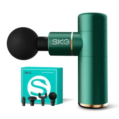 SKG PISTOLET DO MASAŻU PLECÓW CIAŁA STÓP LEKKI 4 KOŃCÓWKI MASSAGE GUN