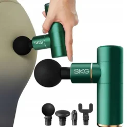SKG PISTOLET DO MASAŻU PLECÓW CIAŁA STÓP LEKKI 4 KOŃCÓWKI MASSAGE GUN