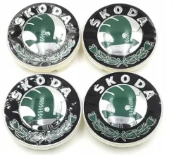 SKODA DEKIELKI na felgi zaślepki felg KAPSLE ŠKODA kołpaczki 55mm 4szt.