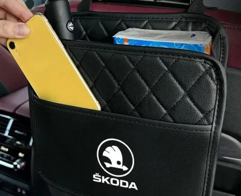 Skoda TORBA NA ZAGŁÓWEK ŠKODA wiszący ORGANIZER SAMOCHODOWY dla pasażera