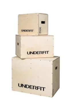 Skrzynia plyometryczna UNDERFIT 75 x 60 x 50 cm drewniana
