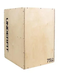 Skrzynia plyometryczna UNDERFIT 75 x 60 x 50 cm drewniana