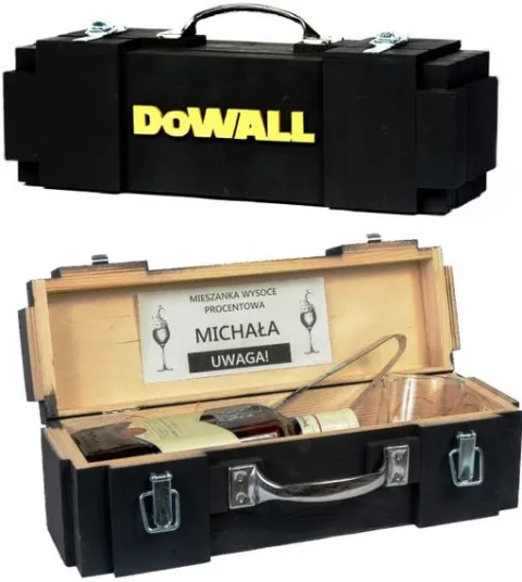 Skrzynka DOWALL imitacja DEWALT prezent na urodziny dla majsterkowicza