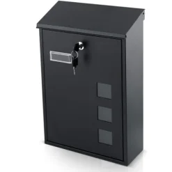 Skrzynka na listy 39x25,5x12 cm czarna HM-864