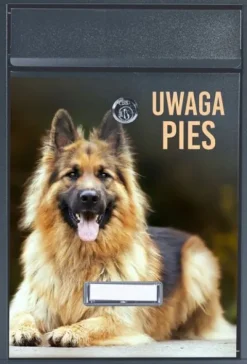 Skrzynka Pocztowa na listy z nadrukiem Zdjęcia Psa Zły Pies UWAGA PIES