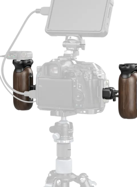SmallRig 5239 Drewniany uchwyt boczny z zaciskiem NATO