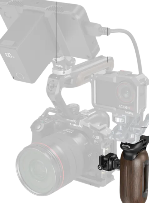 SmallRig 5239 Drewniany uchwyt boczny z zaciskiem NATO