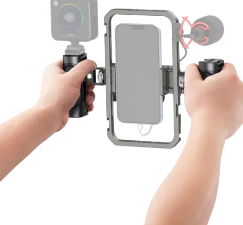 SmallRig 4121 Zestaw Vlogowy do Smartfona Klatka Cage + 2 Uchwyty