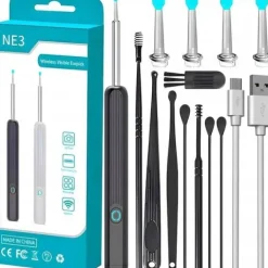 SMART OTOSKOP KAMERA CZYSZCZENIE USZU WOSK WIFI HD APLIKACJA ENDOSKOP