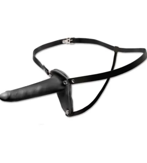 Smukły czarny Strap-on