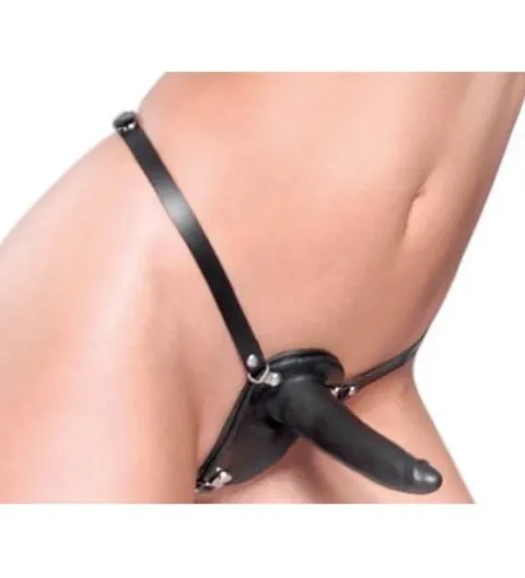 Smukły czarny Strap-on