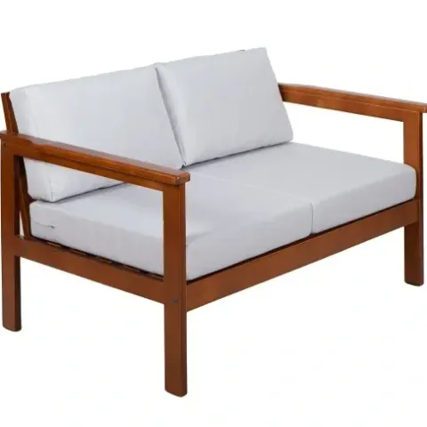 Sofa 2os. Drewniane Meble Ogrodowe Z Poduszkami CO