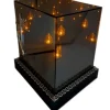 SOLAR SOLARNY FOTOWOLTAICZNY ZNICZ LAMPION KWT GIGANT 3D KRZYŻ SREBRO