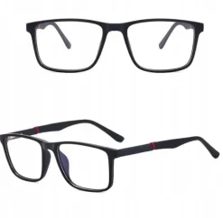 SOLIDNE Męskie Okulary Zerówki do KOMPUTERA Blue Light UV OPRAWKI Flexy